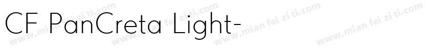 CF PanCreta Light字体转换